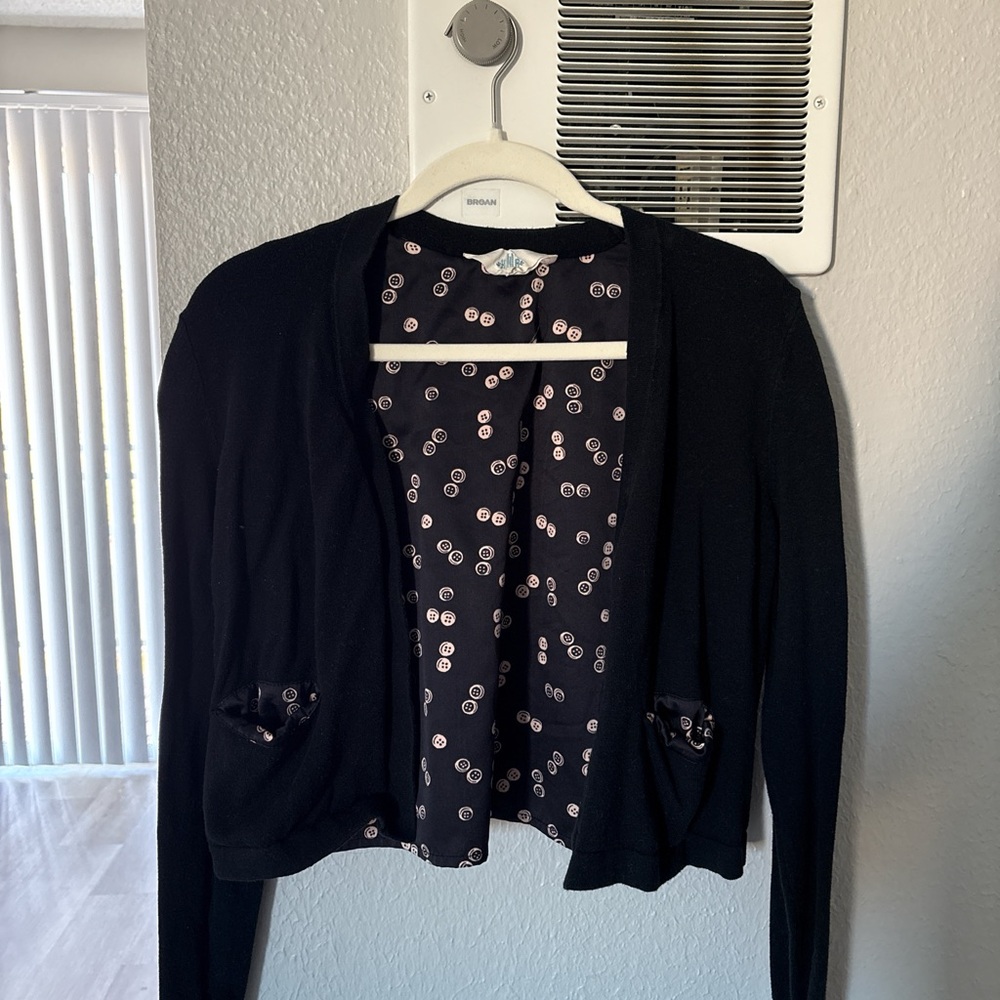 Anthropologie Black Cardigan Sweater